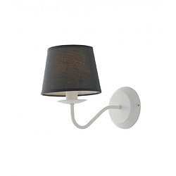 Fan Europe Lampe avec abat jour Favola 1 ampoule Métal,Tissu blanc