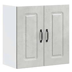 vidaXL Armoire murale de cuisine Kalmar gris béton bois d'ingénierie