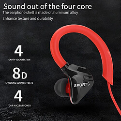 GUPBOO M&J G3 Sport Running Écouteurs Mémoire Fil Étanche IPX5 Écouteurs Intra-auriculaires avec Micro Écouteurs de Musique Mobi