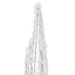 Avis vidaXL Cône lumineux décoratif pyramide LED Acrylique Blanc froid 60cm