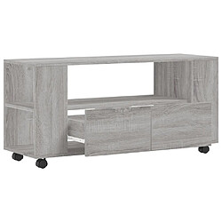 Acheter vidaXL Meuble TV sonoma gris 102x34,5x43 cm bois d'ingénierie