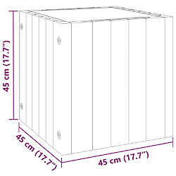 vidaXL Jardinière 45x45x45 cm bois massif d'acacia pas cher