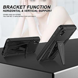 Coque en TPU anti-rayures, flexible, en forme de V, antichoc avec béquille noir pour votre Samsung Galaxy A10s