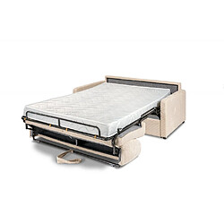 Acheter Inside 75 Canapé DAY mono assise convertible système EXPRESS 120cm matelas 14cm velours côtelé crème