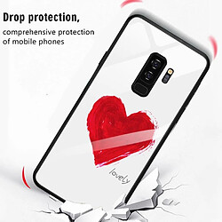 Acheter Wewoo Coque Fine Pour Galaxy S9 Plus Couverture de téléphone portable Verre peint Soft Case Edge TPU Couverture mobile Fleur