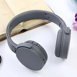 Wewoo Casque Bluetooth pour iPhone Bandeau pliant stéréo sans fil Casque support audio de 3,5 mm d'entrée et d'appels mains libres l'pour iPhone iPad iPod Samsung HTC Xiaomi d'périphériques Gris