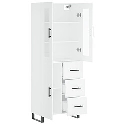 Avis vidaXL Buffet haut Blanc 69,5x34x180 cm Bois d'ingénierie