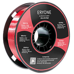 None Filament PLA ERYONE Ultra Silk pour imprimante 3D 1 kg (2,2 lbs) / Bobine - Rouge pas cher