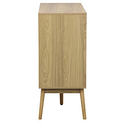 Pegane Buffet, meuble d'entrée coloris naturel, pieds en bois - Longueur 115 x profondeur 40 x hauteur 90 cm pas cher