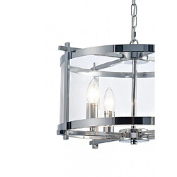 Luminaire Center Suspension Nolan Chrome poli 4 ampoules 48cm pas cher