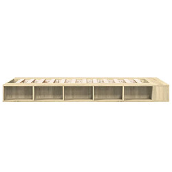 Acheter Vidaxl Cadre de lit chêne sonoma 100x200 cm bois d'ingénierie