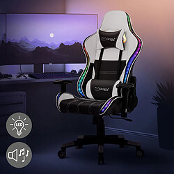 ML DESIGN MODERN LIVING LED Gaming Chair Chaise de bureau Chaise pivotante Réglable Bluetoothboxes