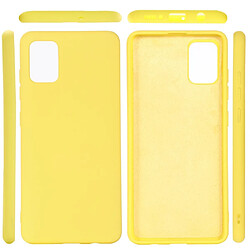 Coque en silicone matière liquide jaune pour votre Samsung Galaxy A31