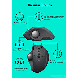 Acheter Universal Souris sans fil trackball 2.4G sans fil bluetooth personnalisé poignée de frappe de charge confortable