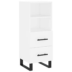 Acheter vidaXL Buffet haut Blanc 34,5x34x180 cm Bois d'ingénierie