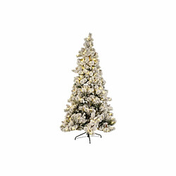 Sapin de Noël DKD Home Decor Blanc Vert Polyéthylène Enneigé 140 x 140 x 210 cm pas cher