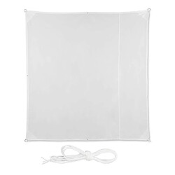 Relaxdays Voile d?ombrage carré diffuseur d?Ombre Protection Soleil Balcon Jardin UV 2x2 m Toile imperméable, Blanc, 2 x 2 m