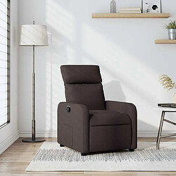 Maison Chic Fauteuil Relax pour salon, Fauteuil inclinable Marron foncé Tissu -GKD43593