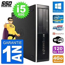 PC HP 8100 Elite SFF Intel Core i5-650 RAM 4Go SSD 120Go Windows 10 Wifi - Occasion