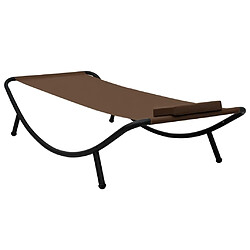 vidaXL Lit de jardin Marron 200x90 cm Acier