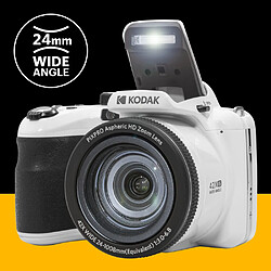 KODAK Pack Numérique Bridge Pixpro Astro Zoom AZ425 + Carte SDHC Kodak Ultra High Speed U1 32GB - Appareil Photo, Zoom 42X, Grand angle, 20 mégapixels, LCD 3, Vidéo Full HD 1080p, Batterie Li-ion - Blanc - Blanc pas cher