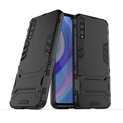 Wewoo Coque Pour Huawei Enjoy 10S Antichoc PC + TPU Housse de protection avec support invisible Noir