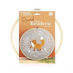 Graines Creatives Kit broderie - Renard 28 x 29 x 2 cm