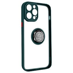 Avizar Coque pour iPhone 14 Pro Max Bi-matière Bague Métallique Support Vidéo vert