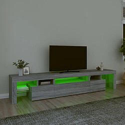 Acheter Maison Chic Meubles TV avec lumières LED - Banc TV pour salon Sonoma gris 215x36,5x40 cm -MN99566