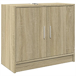 vidaXL Armoire d'évier chêne sonoma 63x29x55 cm bois d'ingénierie