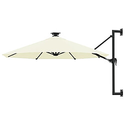 vidaXL Parasol mural de jardin avec LED 300 cm sable