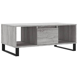 vidaXL Table basse Sonoma gris 90x50x36,5 cm Bois d'ingénierie