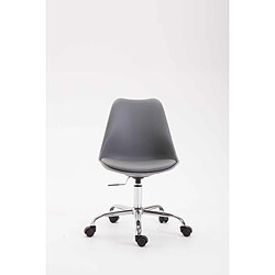 Avis Decoshop26 Chaise de bureau tabouret à roulette hauteur réglable gris TABO10029