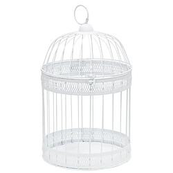 Aubry Gaspard Cages en métal laqué blanc (Lot de 2).