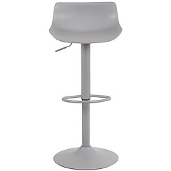 Decoshop26 Tabouret de bar x1 avec repose-pieds hauteur réglable desing moderne en plastique gris et métal gris 10_0004535