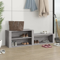 vidaXL Armoire à chaussures Sonoma gris 150x35x45 cm Bois d'ingénierie