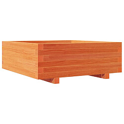 vidaXL Jardinière cire marron 70x70x26,5 cm bois de pin massif