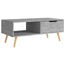 Maison Chic Tabls basse,Table Console pour salon Gris béton 100x49,5x43 cm Aggloméré -MN20894