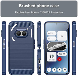 Htdmobiles Coque pour Nothing Phone (2a) - housse etui silicone gel carbone + film ecran - BLEU FONCE