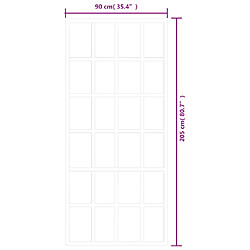 vidaXL Porte coulissante et quincaillerie Verre et Aluminium 90x205 cm pas cher