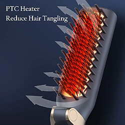 Chrono Lisseur à cheveux pliable Brosse à lisser Lisseur à cheveux Peigne à ions négatifs PTC Chauffage rapide 4 Réglage de la température Accueil Salon professionnel Bigoudi(Vert)