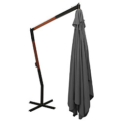 Avis Helloshop26 Parasol mobilier de jardin en porte-à-faux avec mât en bois 400 x 300 cm anthracite 02_0008623