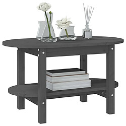 Avis vidaXL Table basse Gris 80x45x45 cm Bois massif de pin