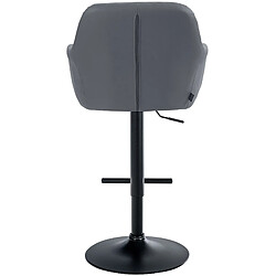 Non Tabouret de bar Natoma simili cuir noir pas cher