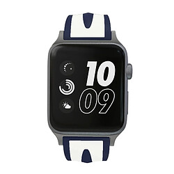 Avis Wewoo Bracelet noir et blanc pour Apple Watch Series 3 & 2 & 1 de montre en Silicone motif double bande de mode de 38 mm +