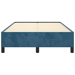 Acheter vidaXL Cadre de lit sans matelas bleu foncé 120x200 cm velours