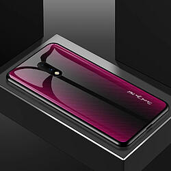 Wewoo Coque Pour OnePlus 7 étui de protection en verre dégradé de texture rose rouge