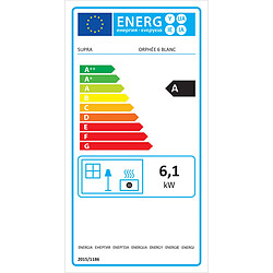 Poêle à granulés de bois 6.1kw blanc - orphee 6 blanc - SUPRA