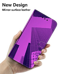 Wewoo Housse Coque Etui à rabat horizontal surface imitée pour Galaxy A90 5G avec supportfentes cartes et porte-monnaie et lanière violet pas cher