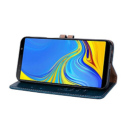 Acheter Wewoo Etui à rabat horizontal en cuir de texture Business Style Oil Wax pour Galaxy J6 +, avec support, logements pour cartes et porte-monnaie (bleu)